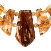 Jay King Sterling Silver Yellow Quartz Necklace 18" Madagascar Stones